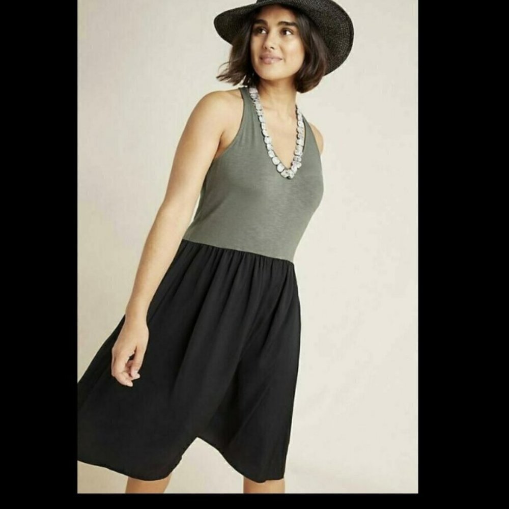 DOLAN LEFT COAST Anthropologie Fabiana Knit Colorblock Tank Dress